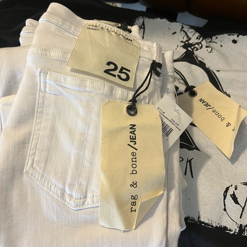 NWT Womens Rag & Bone White Denim Skinny Jeans sz 25 - Picture 8 of 12